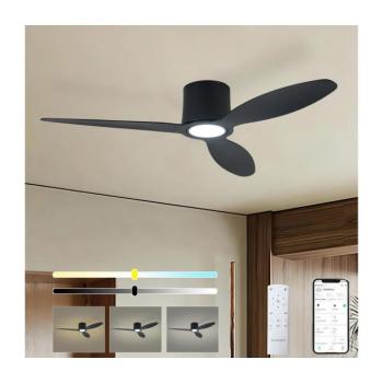 ZE - LED mennyezeti látor VENTORA LED/24W/230V Wi-Fi Tuya fekete + távirányító ZEV036 kép