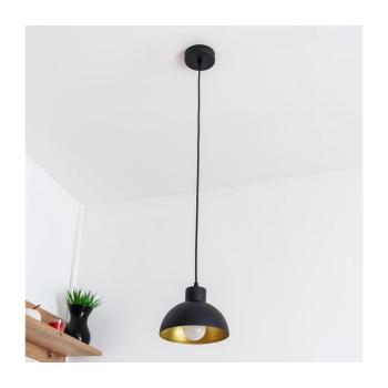 Zsinóros csillár VESPER 1xE27/15W/230 átm. 18 cm fekete/arany W-KM 1808S/1 BK+GO kép