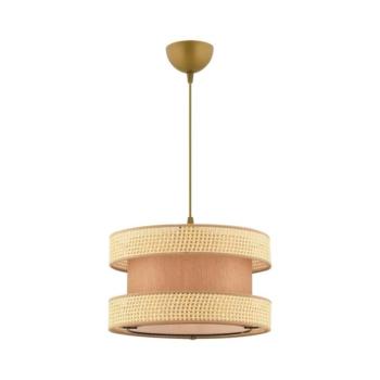 Zsinóros függőlámpa HALO 1xE27/60W/230V barna/bézs 390FLH2459 kép