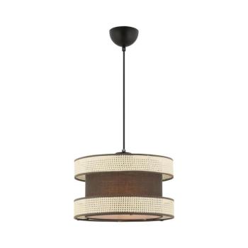 Zsinóros függőlámpa HALO 1xE27/60W/230V barna/krémszínű 390FLH2463 kép