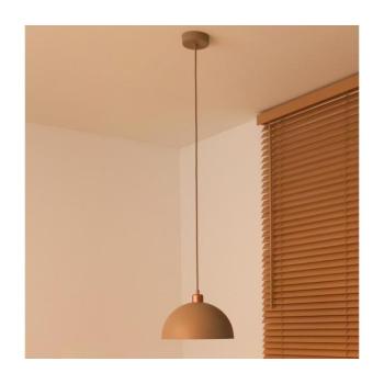 - Zsinóros függőlámpa IRONLINE 1xE27/15W/230V átm. 27 cm bézs/rézszínű 70484 kép