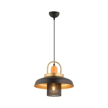Zsinóros függőlámpa MONZA 1xE27/40W/230V, átm. 32 cm, fekete/arany 518LMS1130 kép