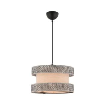 Zsinóros HALO csillár 1xE27/60W/230V, bézs/szürke 390FLH2456 kép