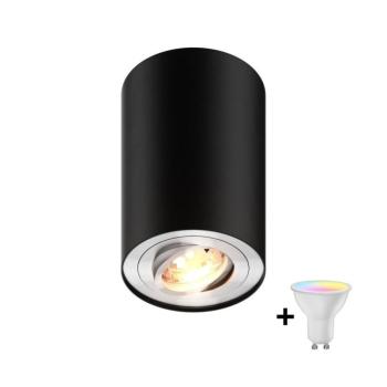 Zuma Line 89201-N - LED RGBW dimmelhető spotlámpa RONDOO 1xGU10/4,8W/230V fekete + távirányító ZL0285+AI2382 kép