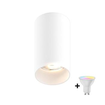 Zuma Line 92679-N - LED RGBW fényerőszabályozható spotlámpa TUBA 1xGU10/4,8W/230V fehér + távirányító ZL0279+AI2382 kép