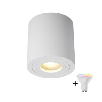 Zuma Line ACGU10-158-N - LED RGBW dimmelhető spotlámpa 1xGU10/4,8W/230V IP44 fehér + távirányító ZL0281+AI2382 kép
